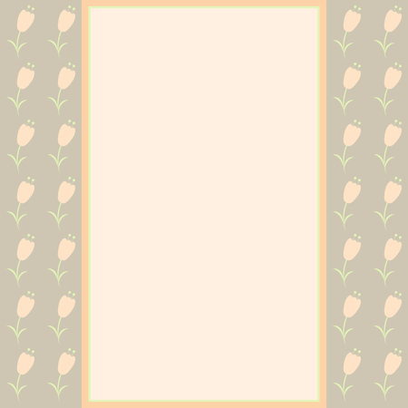 Vintage floral card in pastel colors. Vector.のイラスト素材