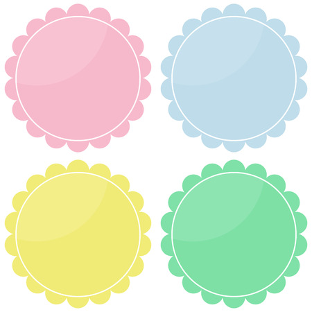 Blank frame and label set. Vector illustration.のイラスト素材