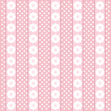 Vector flower pattern background in pink tonesのイラスト素材