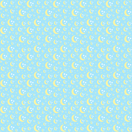 Night seamless pattern for textile or paper.のイラスト素材