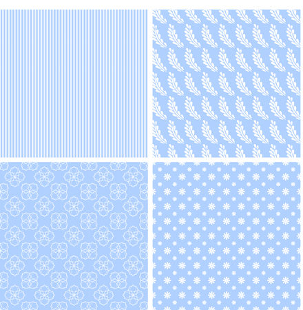 Different seamless patterns with ornament in retro style.のイラスト素材