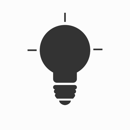 Black bulb icon isolated on white background. Vectorのイラスト素材