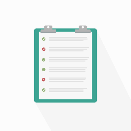 Clipboard icon on white background. Checklist icon. Vectorのイラスト素材