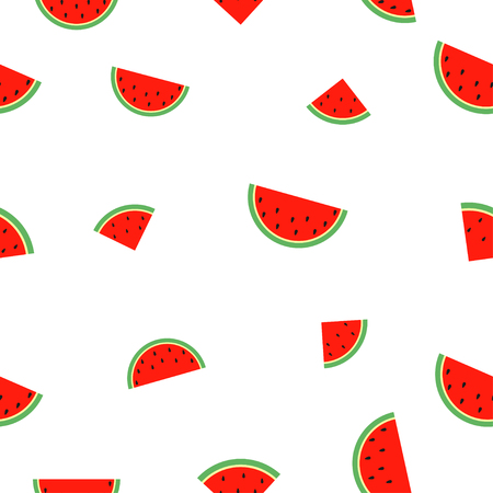 Watermelon seamless pattern. Seamless background with watermelon slices. Summer print. Vectorのイラスト素材