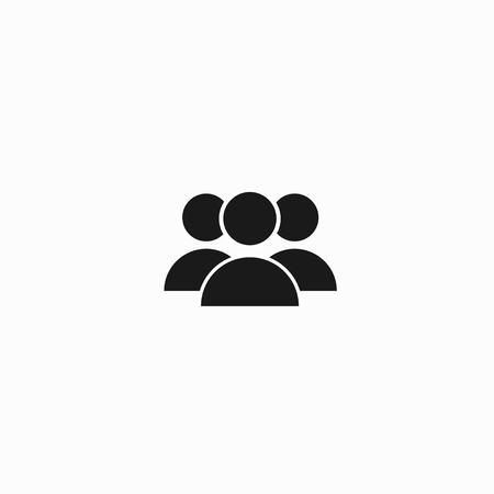 People icon. Stick figure illustration people isolated on white background. Vectorのイラスト素材