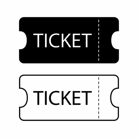 Ticket icon. Templates for tickets to the cinema and theater or museum, etc. Vectorのイラスト素材