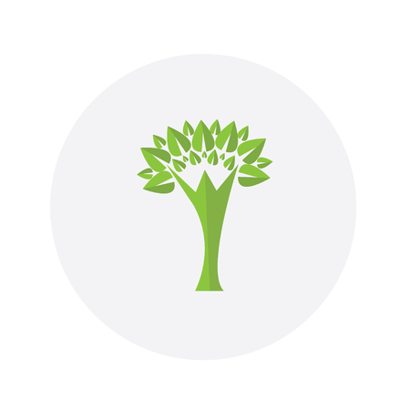 Green tree icon.のイラスト素材