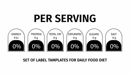 Nutrition Facts information. Template for information about the amount of fats, calories, carbohydrates. Vectorのイラスト素材