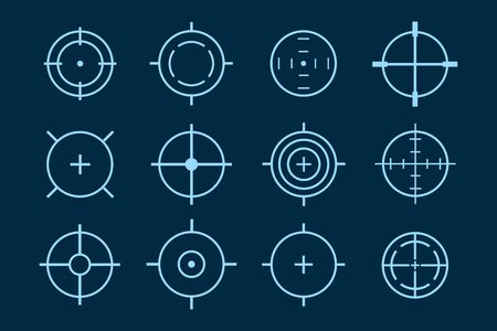 Target aim. Set of targets and destination. Focus icons. Vectorのイラスト素材