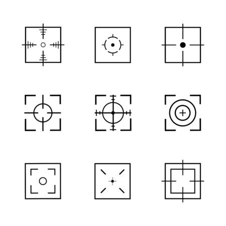 Target aim. Set of targets and destination. Focus icons. Vectorのイラスト素材