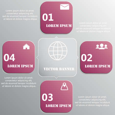 Design clean number banners template/graphic or website layout. Vector.のイラスト素材