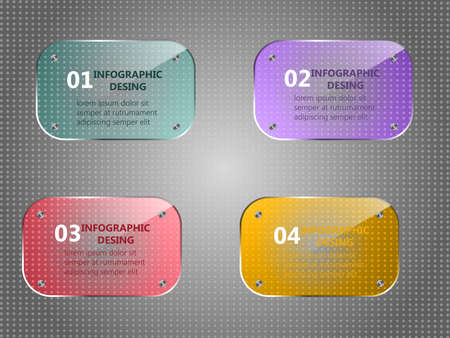 Vector infographic. banners set.Glassのイラスト素材