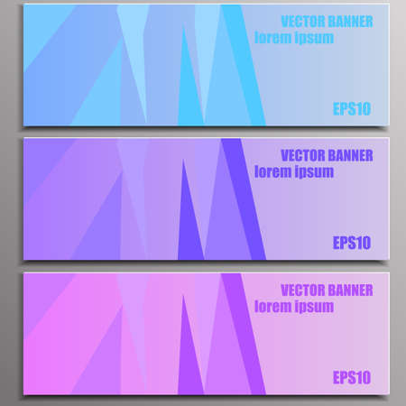 Modern vector banner low polygon background setのイラスト素材