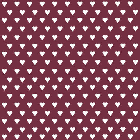 Seamless vector pattern with white hearts on pastel background