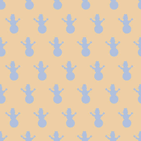 Snowman seamless design pattern.の写真素材