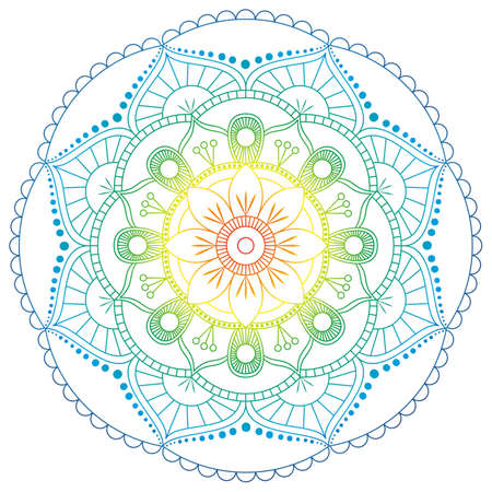 Flower Mandala. Vintage decorative elements. Oriental pattern, vector illustration. Islam, Arabic, Indian, turkish, pakistan, chinese, ottoman motifsの写真素材