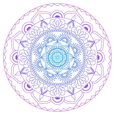 Flower Mandalas. Vintage decorative elements. Oriental pattern, vector illustration. Islam, Arabic, Indian, turkish, pakistan, chinese, ottoman motifsのイラスト素材