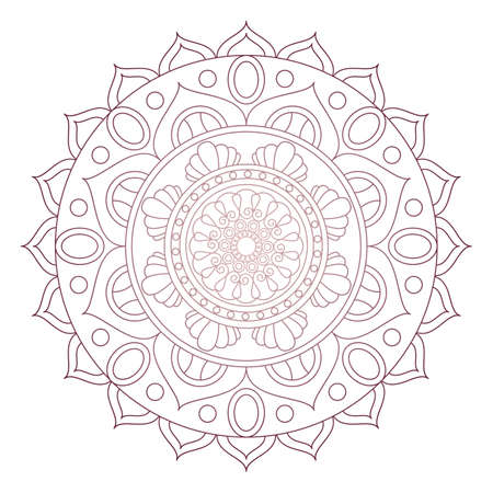 Flower Mandalas. Vintage decorative elements. Oriental pattern, vector illustration. Arabic, Indian, turkish, pakistan, chinese, ottoman motifsのイラスト素材