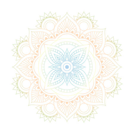 Flower Mandalas. Vintage decorative elements. Oriental pattern, vector illustration. Islam, Arabic, Indian, turkish, pakistan, chinese, ottoman motifsのイラスト素材