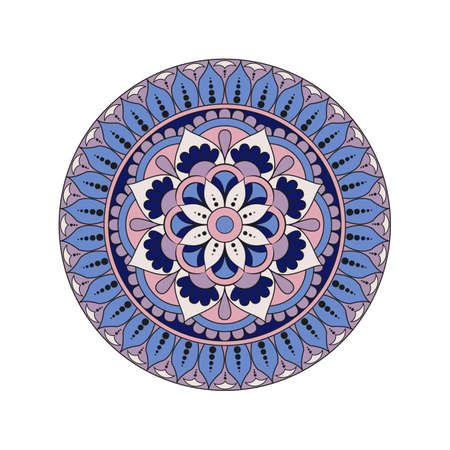 Flower Mandalas. Vintage decorative elements. Oriental pattern, vector illustration. Islam, Arabic, Indian, turkish, pakistan, chinese, ottoman motifsのイラスト素材