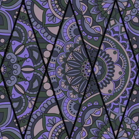 Seamless pattern. Vintage decorative elements. Hand drawn background. Islam, Arabic, Indian, ottoman...
