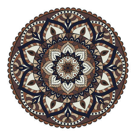 Flower Mandalas. Vintage decorative elements. Oriental pattern, vector illustration. Islam, Arabic, Indian, turkish, pakistan, chinese, ottoman motifsのイラスト素材