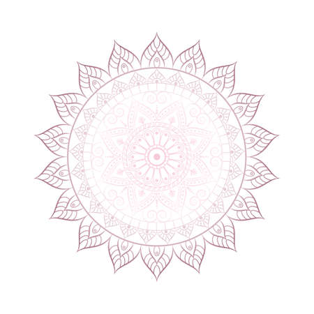 Flower Mandala vintage decorative elements. Oriental pattern, vector illustration. Islam, Arabic, Indian, moroccan,spain, turkish, pakistan, chinese, mystic and ottoman motifs.のイラスト素材