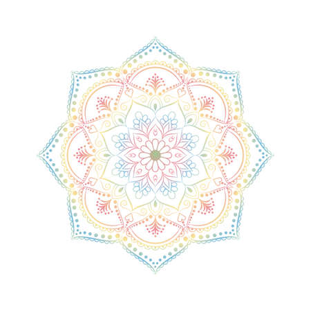 Flower Mandala vintage decorative elements. Oriental pattern, vector illustration. Islam, Arabic, Indian, moroccan,spain, turkish, pakistan, chinese, mystic and ottoman motifs.のイラスト素材