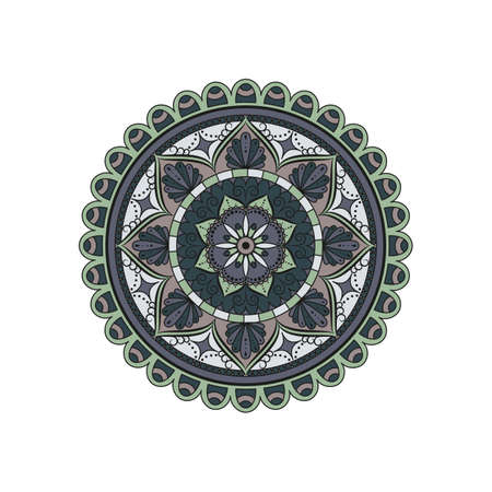 Flower Mandala vintage decorative elements. Oriental pattern, vector illustration. Islam, Arabic, Indian, moroccan,spain, turkish, pakistan, chinese, mystic and ottoman motifs.のイラスト素材