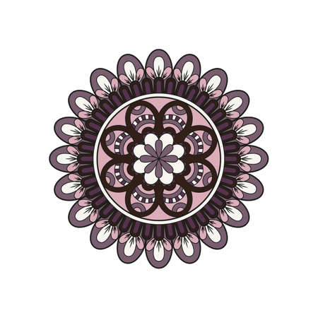 Flower Mandala vintage decorative elements. Oriental pattern, vector illustration. Islam, Arabic, Indian, moroccan,spain, turkish, pakistan, chinese, mystic and ottoman motifs.のイラスト素材
