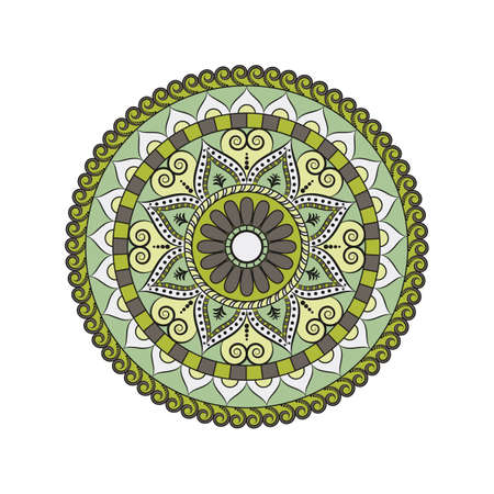 Flower Mandala vintage decorative elements. Oriental pattern, vector illustration. Islam, Arabic, Indian, moroccan,spain, turkish, pakistan, chinese, mystic and ottoman motifs.のイラスト素材