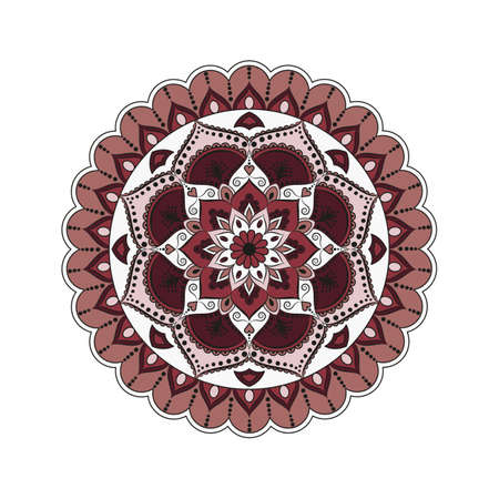Flower Mandala vintage decorative elements. Oriental pattern, vector illustration. Islam, Arabic, Indian, moroccan,spain, turkish, pakistan, chinese, mystic and ottoman motifs.のイラスト素材