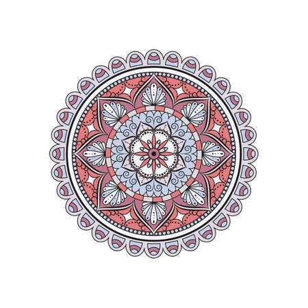 Flower Mandala vintage decorative elements. Oriental pattern, vector illustration. Islam, Arabic, Indian, moroccan,spain, turkish, pakistan, chinese, mystic and ottoman motifs.のイラスト素材