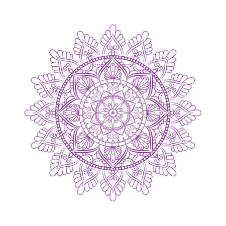 Flower Mandala vintage decorative elements. Oriental pattern, vector illustration. Islam, Arabic, Indian, moroccan,spain, turkish, pakistan, chinese, mystic and ottoman motifs.のイラスト素材