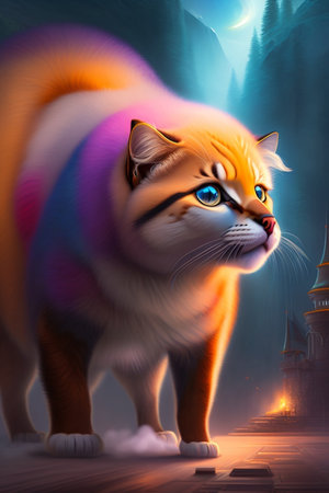 red cat with beautiful eyesの素材