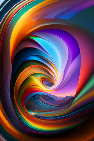 rainbow colored linesの素材