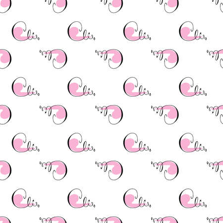 Hand drawn colorful sea shells. Summer sea shells doodles collection. Beautiful design for your textile, paper, cards, web page background. Vector seamless pattern.のイラスト素材