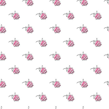 Hand drawn colorful flowers. Summer meadow collection. Beautiful design for your textile, paper, cards, web page background. Vector seamless pattern.のイラスト素材