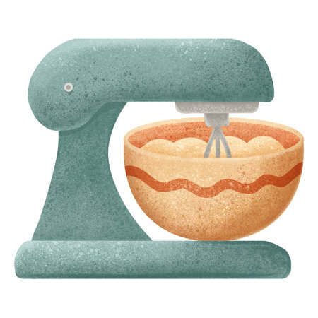 Vintage Kitchen Mixer with Bowl in Rustic Styleの写真素材