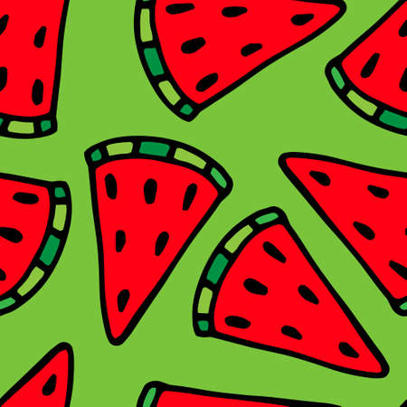 juicy slices of watermelon, pattern, on a white background