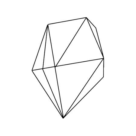 Vector mineral, crystal, gemstone and diamond. Geometric shape.のイラスト素材
