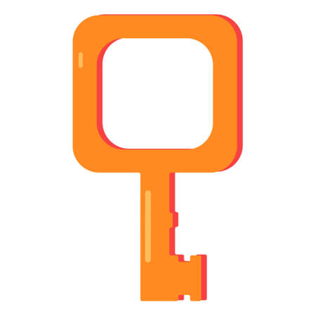 The key is yellow. Key for the keyhole. Golden Key.のイラスト素材