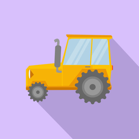 Tractor with plow vector illustrationのイラスト素材