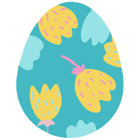 Easter colorful eggs. Vector illustration.のイラスト素材