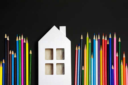 Composition of stationery. Concept on the topic Back to School.の写真素材
