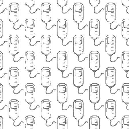Seamless doodle pattern with medical elements. Vector illustration.のイラスト素材