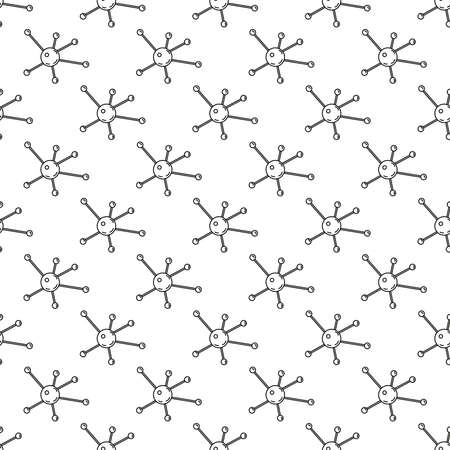 Seamless doodle pattern with medical elements. Vector illustration.のイラスト素材