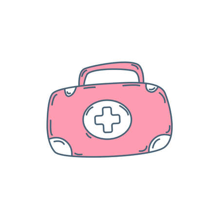 Hand drawn medicine icon. Medical sketch collection. Healthcare, pharmacy doodle icon. Vector illustration.のイラスト素材