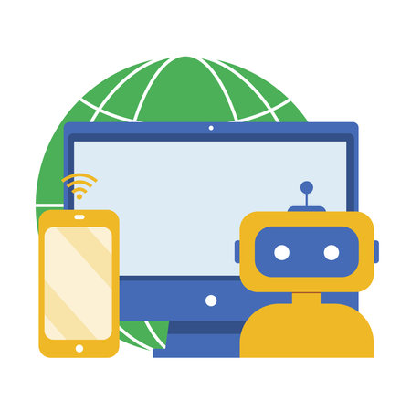Technology elements. STEAM Education . Science ,Technology, Engineering, Arts, Mathematics. Robotics.のイラスト素材