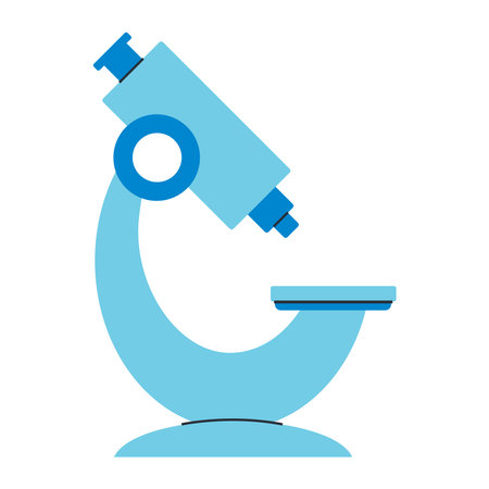 School microscope icon. Vector illustration.のイラスト素材